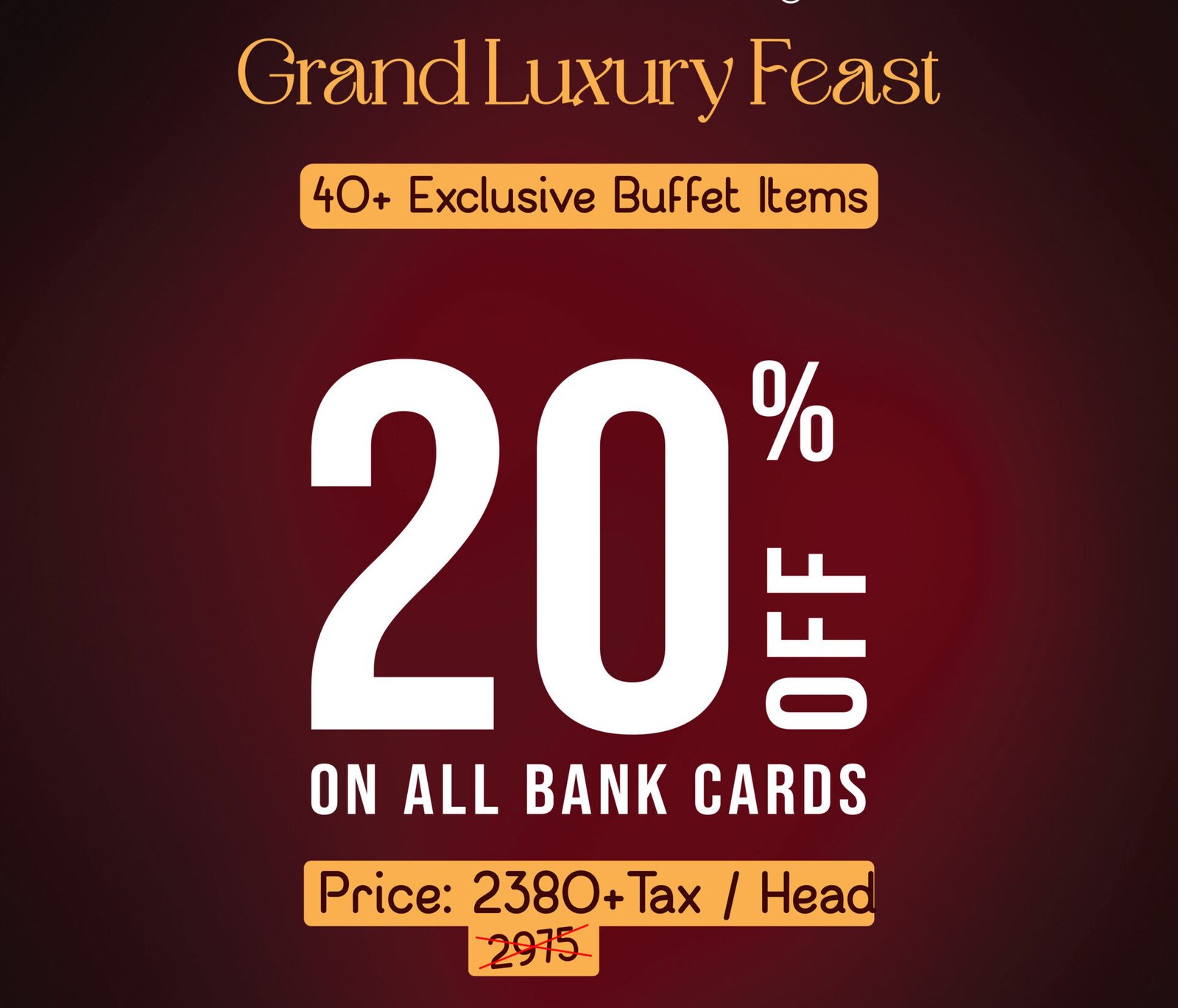 Buqayvia Johar Town hi-tea buffet — 40+ item spread, affordable hi-tea deal in Lahore