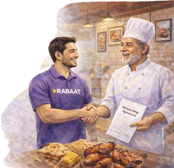 Food business partnership deal between restaurant owner and service provider in Pakistan
