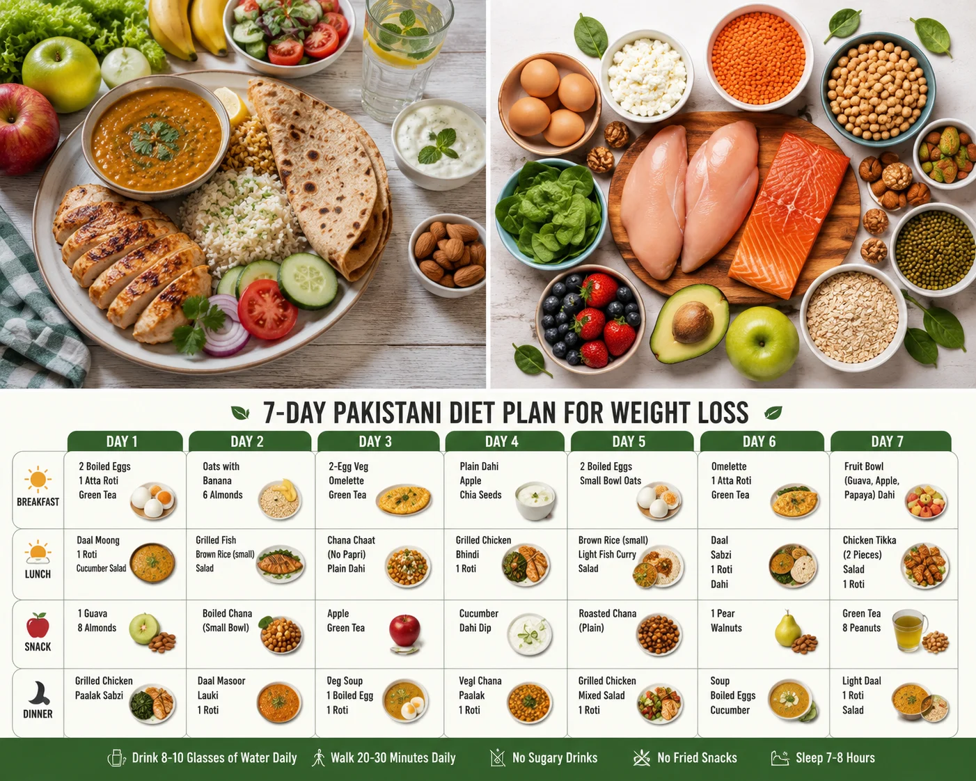 7-day Pakistani weight loss diet plan