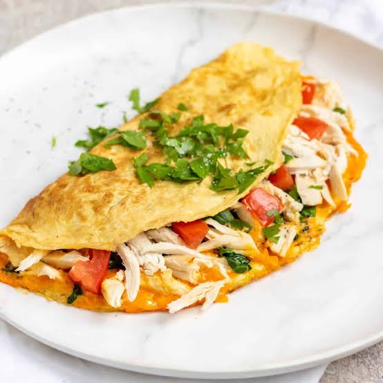 Chicken & Cheese Omelette