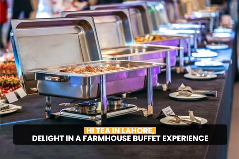 The Garden Spice Lahore — farmhouse hi-tea buffet with indoor and outdoor seating