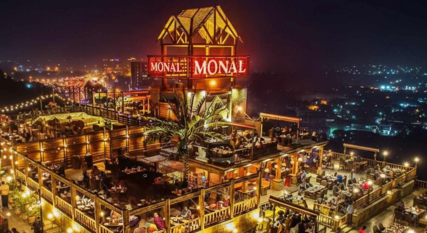 Monal Lahore rooftop hi-tea buffet on Liberty — live BBQ stations, best family hi-tea in Lahore
